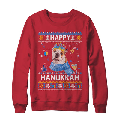 Happy Hanukkah Bulldog Hanukkah Ugly Sweater Christmas Shirt & Sweatshirt | teecentury