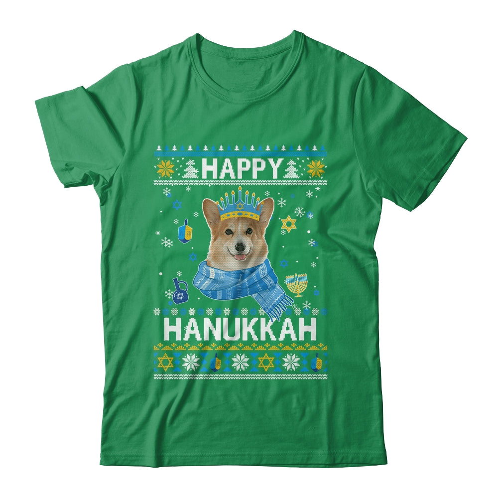 Happy Hanukkah Corgi Hanukkah Ugly Sweater Christmas Shirt & Sweatshirt | teecentury
