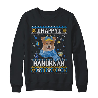 Happy Hanukkah Corgi Hanukkah Ugly Sweater Christmas Shirt & Sweatshirt | teecentury