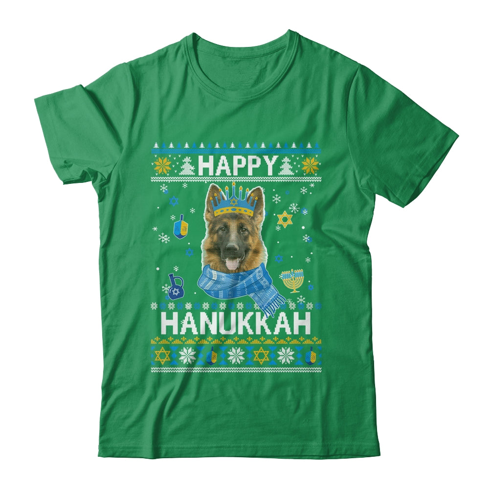 Happy Hanukkah German Shepherd Hanukkah Ugly Sweater Christmas Shirt & Sweatshirt | teecentury