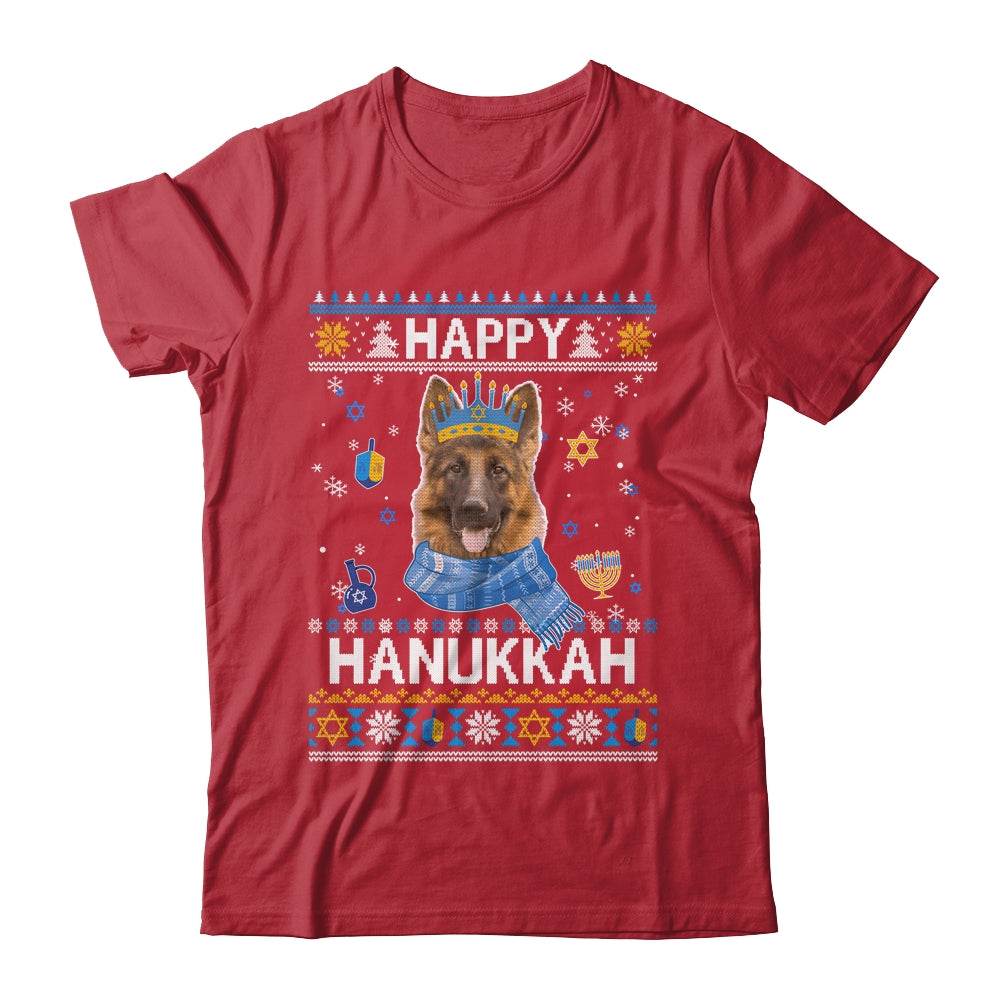 Happy Hanukkah German Shepherd Hanukkah Ugly Sweater Christmas Shirt & Sweatshirt | teecentury