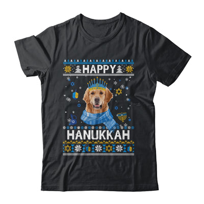 Happy Hanukkah Golden Retriever Hanukkah Ugly Sweater Christmas Shirt & Sweatshirt | teecentury
