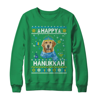 Happy Hanukkah Golden Retriever Hanukkah Ugly Sweater Christmas Shirt & Sweatshirt | teecentury