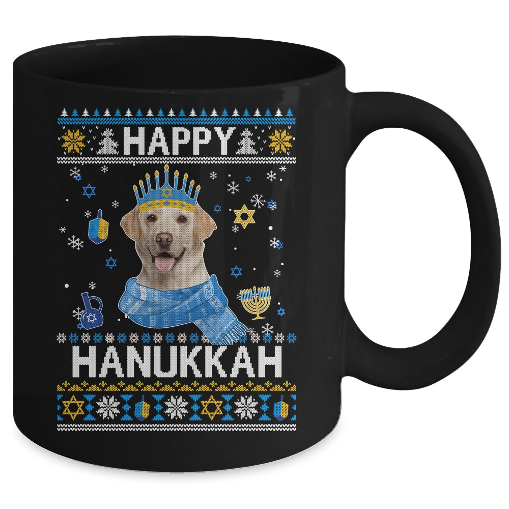 Happy Hanukkah Labrador Hanukkah Ugly Sweater Christmas Mug | teecentury