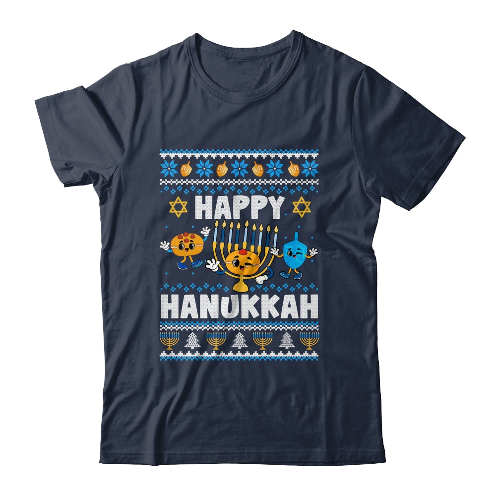 Happy Hanukkah Menorah Dreidel Ugly Chanukah Men Women Shirt & Sweatshirt | teecentury