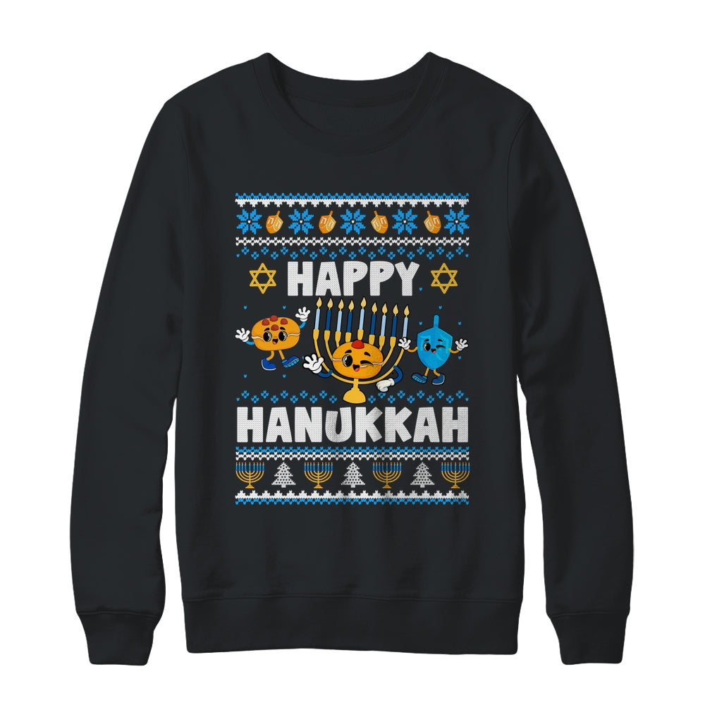 Happy Hanukkah Menorah Dreidel Ugly Chanukah Men Women Shirt & Sweatshirt | teecentury