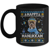 Happy Hanukkah Pitbull Hanukkah Ugly Sweater Christmas Mug | teecentury