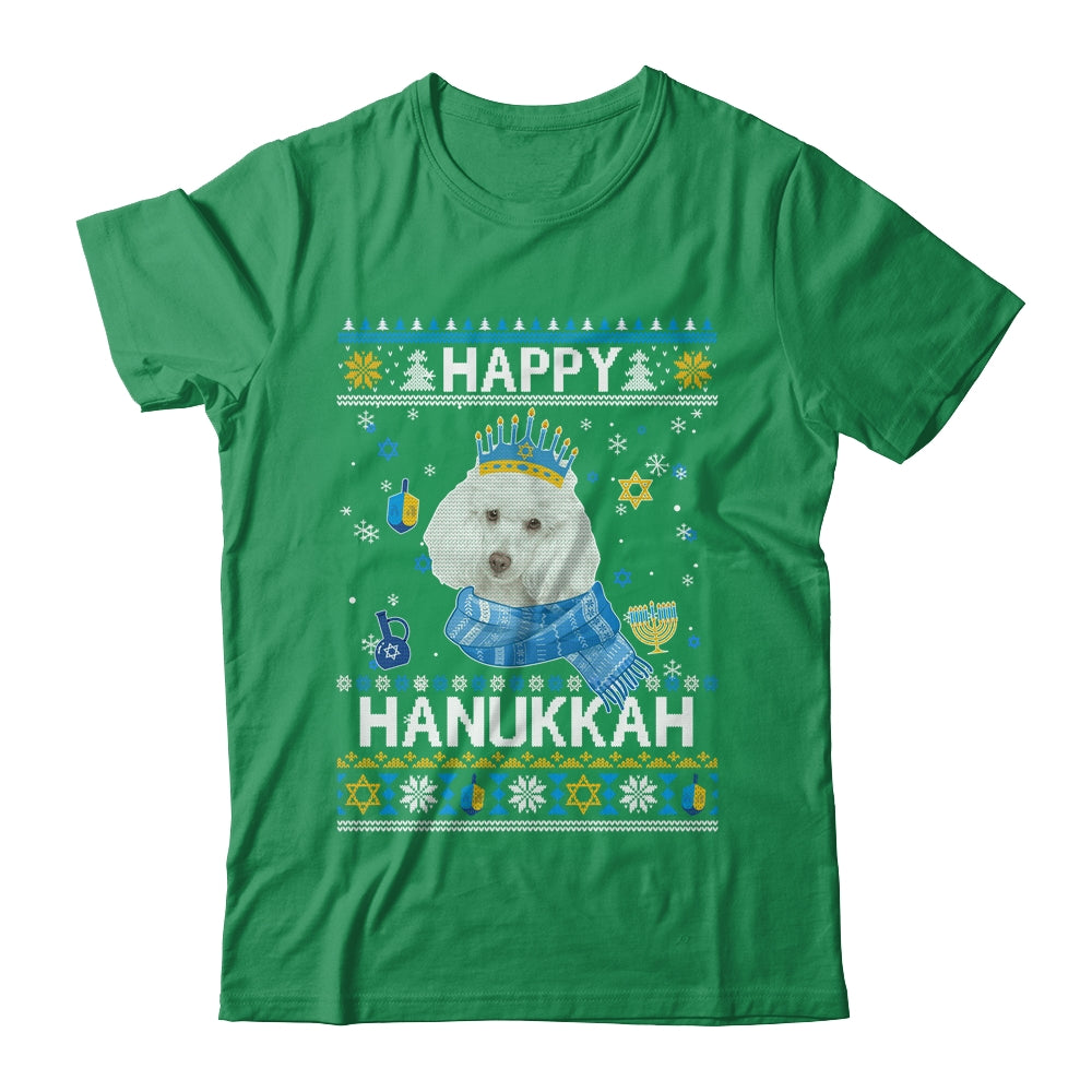 Happy Hanukkah Poodle Hanukkah Ugly Sweater Christmas Shirt & Sweatshirt | teecentury