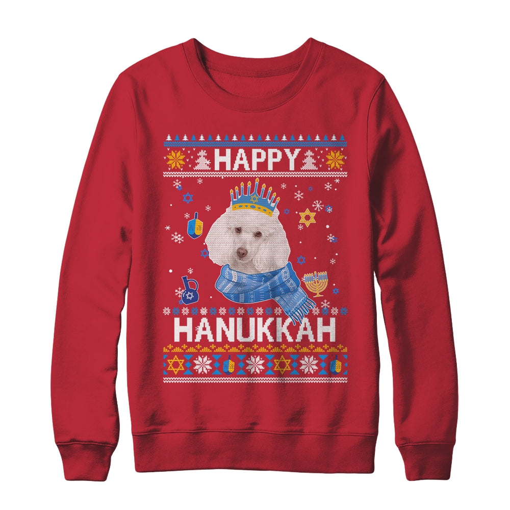 Happy Hanukkah Poodle Hanukkah Ugly Sweater Christmas Shirt & Sweatshirt | teecentury