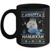 Happy Hanukkah Poodle Hanukkah Ugly Sweater Christmas Mug | teecentury