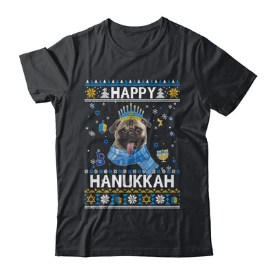 Happy Hanukkah Pug Hanukkah Ugly Sweater Christmas Shirt & Sweatshirt | teecentury