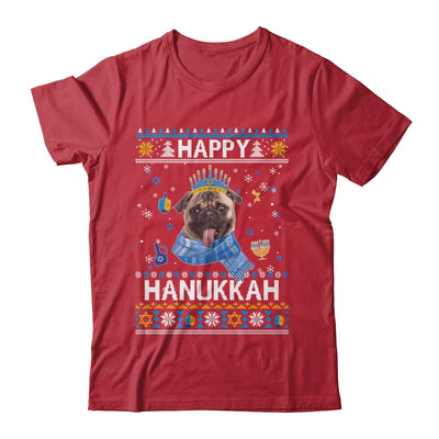 Happy Hanukkah Pug Hanukkah Ugly Sweater Christmas Shirt & Sweatshirt | teecentury
