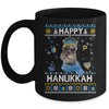 Happy Hanukkah Schnauzer Hanukkah Ugly Sweater Christmas Mug | teecentury
