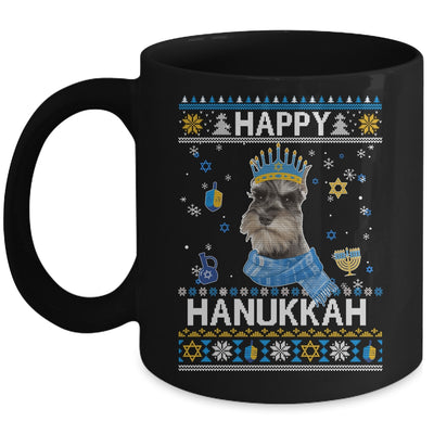 Happy Hanukkah Schnauzer Hanukkah Ugly Sweater Christmas Mug | teecentury