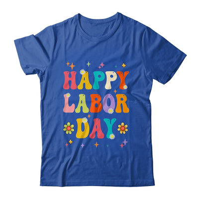 Happy Labor Day Groovy Vintage Funny Proud Labor Matching Shirt & Hoodie | teecentury