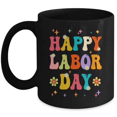 Happy Labor Day Groovy Vintage Funny Proud Labor Matching Mug | teecentury