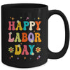 Happy Labor Day Groovy Vintage Funny Proud Labor Matching Mug | teecentury