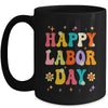 Happy Labor Day Groovy Vintage Funny Proud Labor Matching Mug | teecentury
