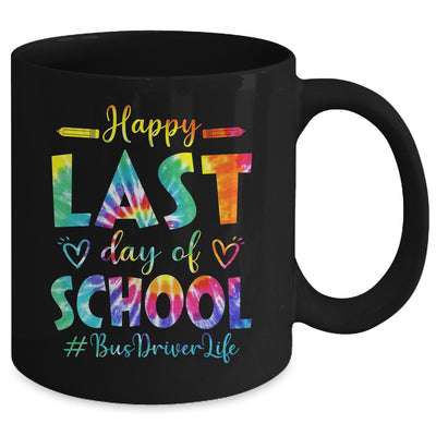 Happy Last Day Of School Bus Driver Life Summer Tie Dye Mug | teecentury