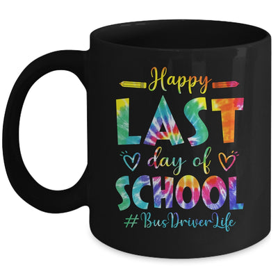 Happy Last Day Of School Bus Driver Life Summer Tie Dye Mug | teecentury