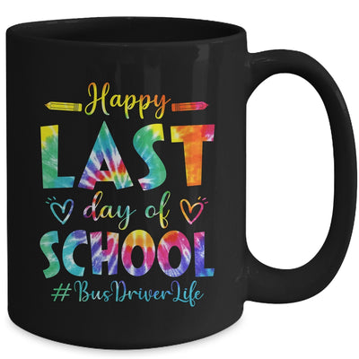 Happy Last Day Of School Bus Driver Life Summer Tie Dye Mug | teecentury