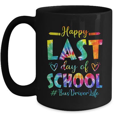 Happy Last Day Of School Bus Driver Life Summer Tie Dye Mug | teecentury
