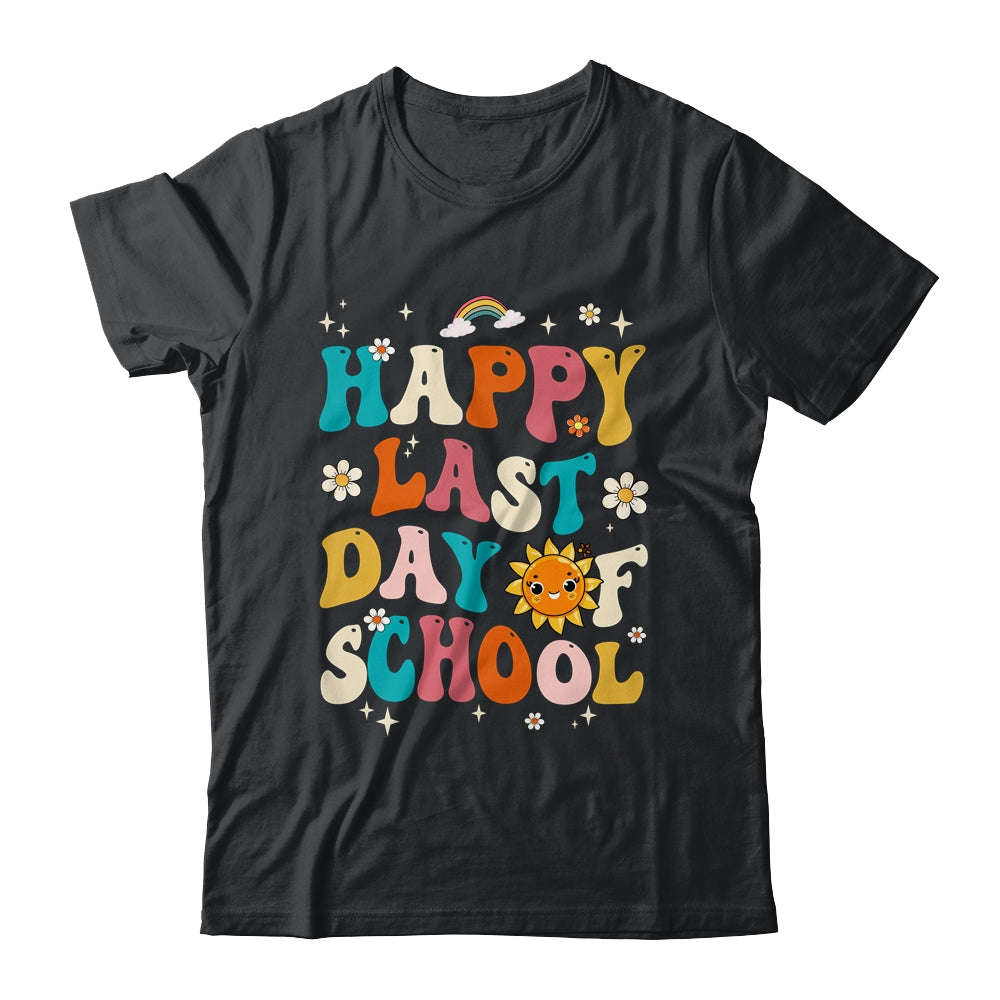 Happy Last Day Of School Graduation Groovy Teacher Student Shirt & Hoodie | teecentury