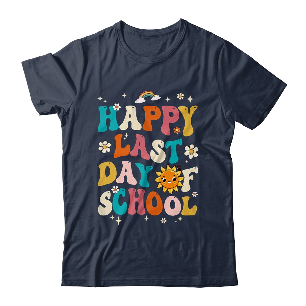 Happy Last Day Of School Graduation Groovy Teacher Student Shirt & Hoodie | teecentury