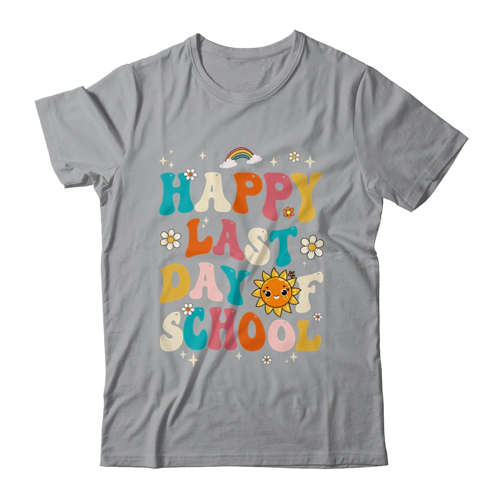 Happy Last Day Of School Graduation Groovy Teacher Student Shirt & Hoodie | teecentury