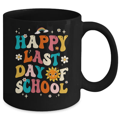 Happy Last Day Of School Graduation Groovy Teacher Student Mug | teecentury