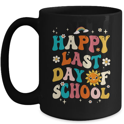 Happy Last Day Of School Graduation Groovy Teacher Student Mug | teecentury