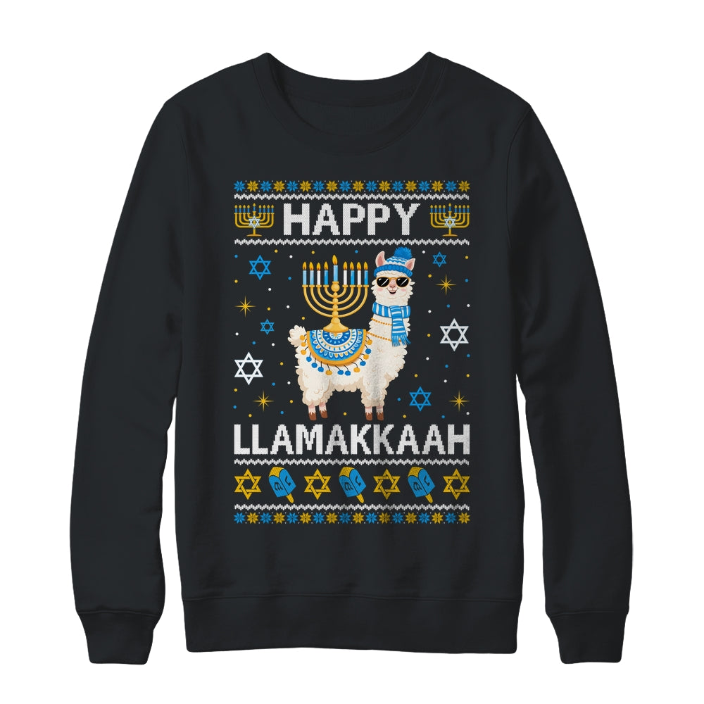 Happy Llamakkah Llama Alpaca Hanukkah Ugly Chanukah Christmas Shirt & Sweatshirt | teecentury
