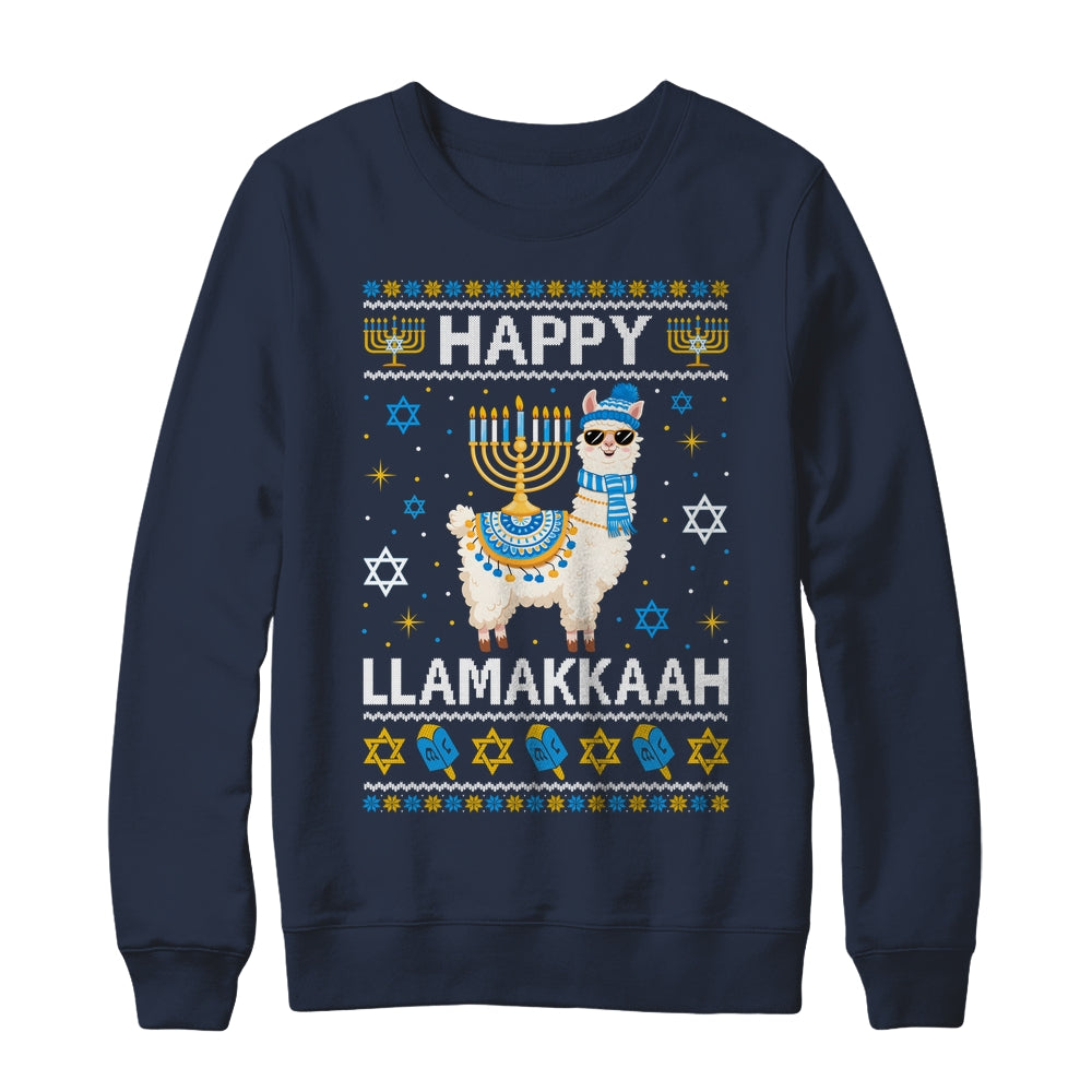 Happy Llamakkah Llama Alpaca Hanukkah Ugly Chanukah Christmas Shirt & Sweatshirt | teecentury