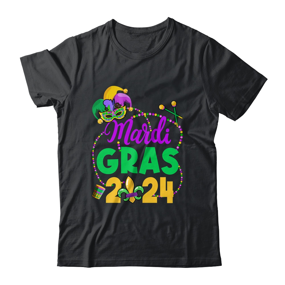 Happy Mardi Gras 2024 Jester Outfit Girl Boy Men Women Shirt & Hoodie | teecentury