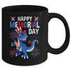 Happy Memorial Day 4th Of July Dinosaur American Flag Hat Mug | teecentury