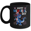 Happy Memorial Day 4th Of July Dinosaur American Flag Hat Mug | teecentury