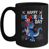 Happy Memorial Day 4th Of July Dinosaur American Flag Hat Mug | teecentury