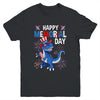 Happy Memorial Day 4th Of July Dinosaur American Flag Hat Youth Shirt | teecentury