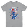 Happy Memorial Day 4th Of July Dinosaur American Flag Hat Youth Shirt | teecentury