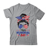 Happy Memorial Day 4th Of July Messy Bun American Flag Shirt & Tank Top | teecentury
