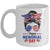 Happy Memorial Day 4th Of July Messy Bun American Flag Mug | teecentury