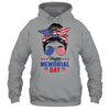 Happy Memorial Day 4th Of July Messy Bun American Flag Shirt & Tank Top | teecentury