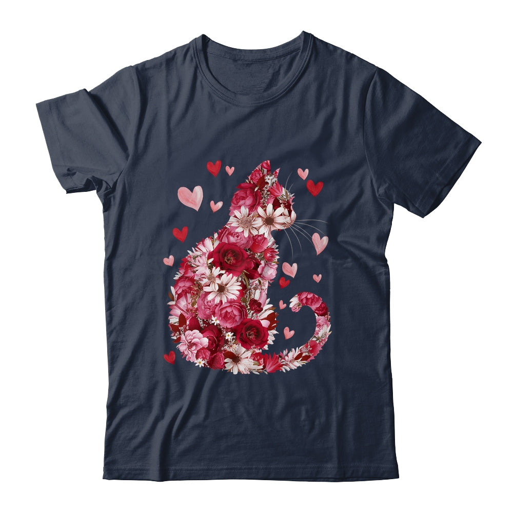 Happy Meowentine's Day Funny Girls Cat Valentines Day Women Shirt & Tank Top | teecentury