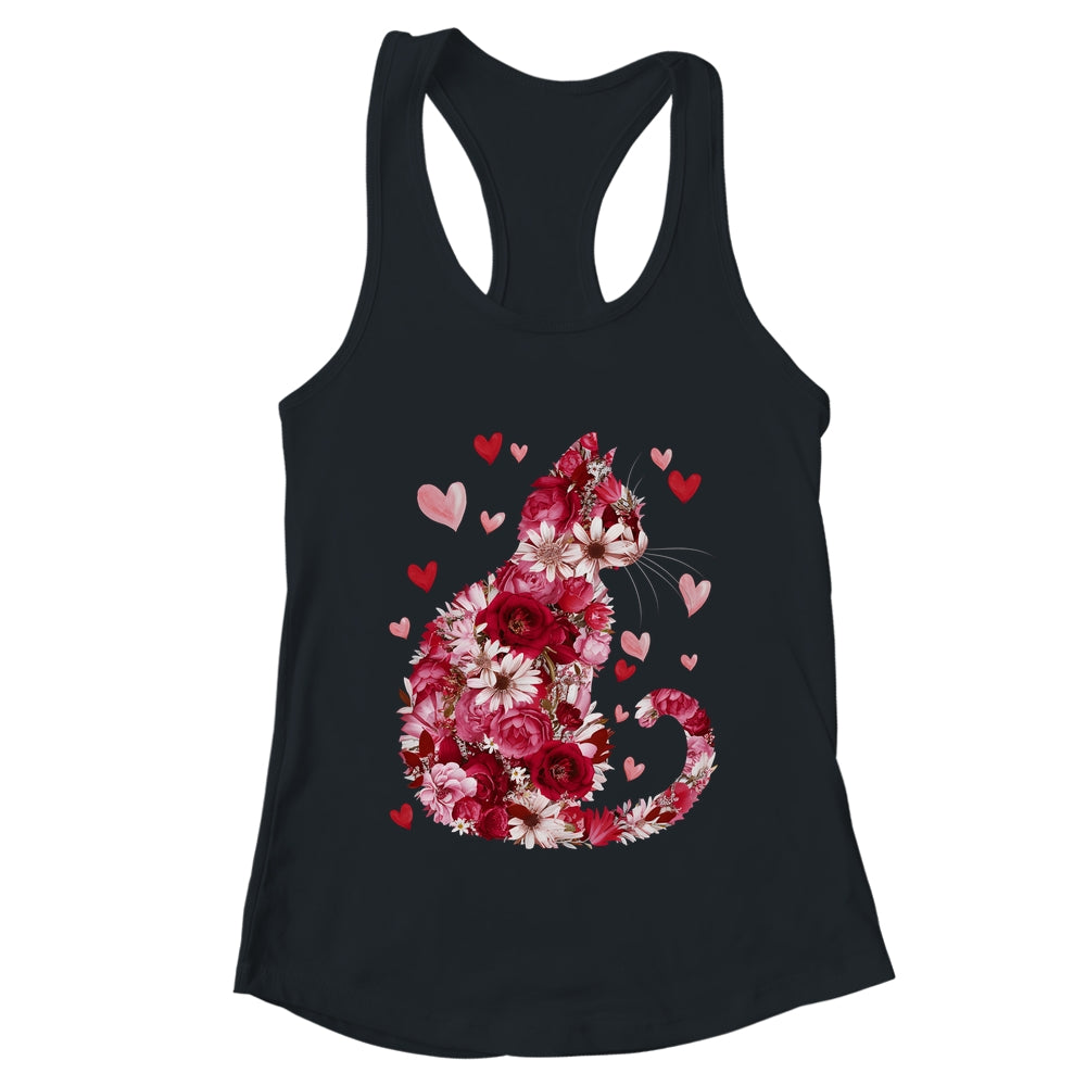 Happy Meowentine's Day Funny Girls Cat Valentines Day Women Shirt & Tank Top | teecentury