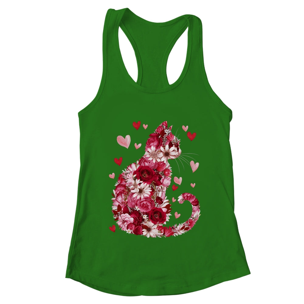 Happy Meowentine's Day Funny Girls Cat Valentines Day Women Shirt & Tank Top | teecentury