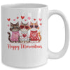 Happy Meowentine's Day Funny Girls Cat Valentines Women Mug | teecentury