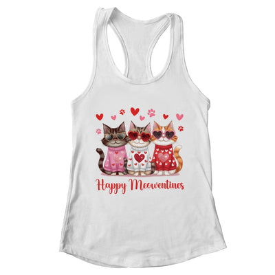 Happy Meowentine's Day Funny Girls Cat Valentines Women Shirt & Tank Top | teecentury