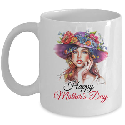 Happy Mother's Day Cute Floral Mom Mommy Grandma Womens Mug | teecentury