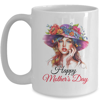 Happy Mother's Day Cute Floral Mom Mommy Grandma Womens Mug | teecentury