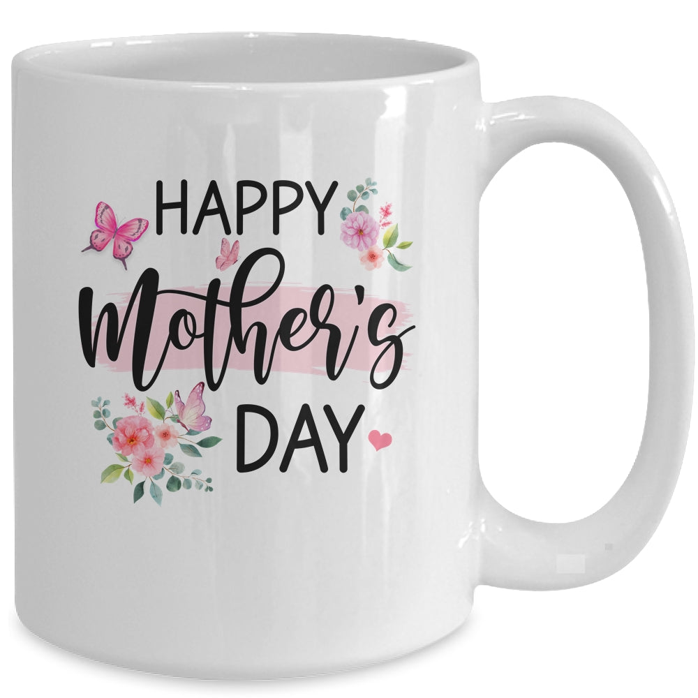 Happy Mother's Day Funny Cute Floral Flower For Mom Grandma Mug | teecentury